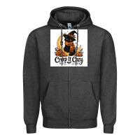 Charcoal Heather Creep it Cozy Zipper Hoodie - Merry & Macabre
