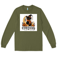 Army Green Creep it Cozy Long Sleeve Tee - Merry & Macabre