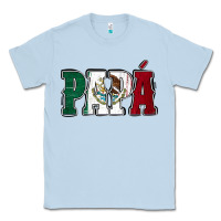 Dusty Blue Mexican Flag Papá Classic Tee - Jasminsmagicworld