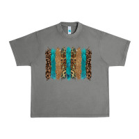 Tornado glitter turqoise leopard tooled leather background Urban Heavy Tee - RanaPortraitStore