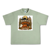Oil Green Haunted Harvest Urban Heavy Tee - Merry & Macabre