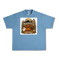Pebble Blue Haunted Harvest Urban Heavy Tee - Merry & Macabre