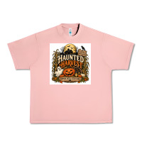 Salmon Haunted Harvest Urban Heavy Tee - Merry & Macabre