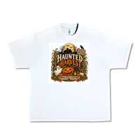 White Haunted Harvest Urban Heavy Tee - Merry & Macabre