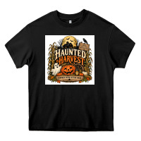 Black Haunted Harvest Heavy Core Tee - Merry & Macabre