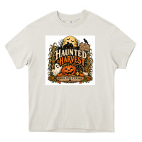 Cream Haunted Harvest Heavy Core Tee - Merry & Macabre