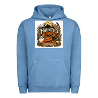 Pigment Pebble Blue Haunted Harvest Urban Hoodie - Merry & Macabre