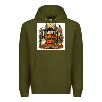 Army Green Haunted Harvest Premium Hoodie - Merry & Macabre