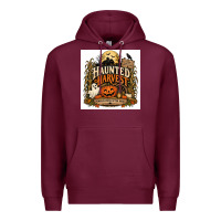Burgundy Haunted Harvest Premium Hoodie - Merry & Macabre