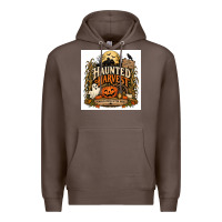 Coffee Haunted Harvest Premium Hoodie - Merry & Macabre