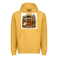 Mustard Haunted Harvest Premium Hoodie - Merry & Macabre