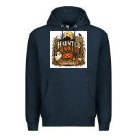 Navy Haunted Harvest Premium Hoodie - Merry & Macabre