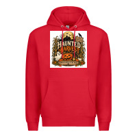 Red Haunted Harvest Premium Hoodie - Merry & Macabre