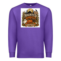 Purple Haunted Harvest Premium Sweatshirt - Merry & Macabre
