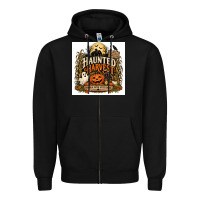Black Haunted Harvest Zipper Hoodie - Merry & Macabre