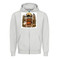 Dove Grey Haunted Harvest Zipper Hoodie - Merry & Macabre
