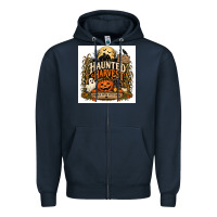 Navy Haunted Harvest Zipper Hoodie - Merry & Macabre