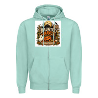 Seafoam Haunted Harvest Zipper Hoodie - Merry & Macabre