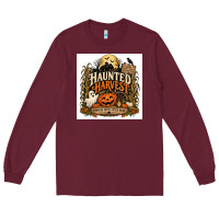 Burgundy Haunted Harvest Long Sleeve Tee - Merry & Macabre