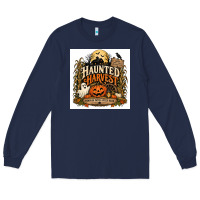 Navy Haunted Harvest Long Sleeve Tee - Merry & Macabre