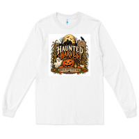 White Haunted Harvest Long Sleeve Tee - Merry & Macabre