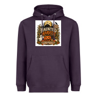 Plum Haunted Harvest Heavyweight Hoodie - Merry & Macabre