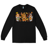 Black fall gnomies Long Sleeve Tee - BarkalooDesign