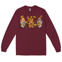 Burgundy fall gnomies Long Sleeve Tee - BarkalooDesign