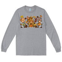 Heather Grey fall gnomies Long Sleeve Tee - BarkalooDesign