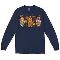 Navy fall gnomies Long Sleeve Tee - BarkalooDesign