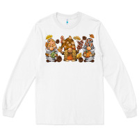 White fall gnomies Long Sleeve Tee - BarkalooDesign