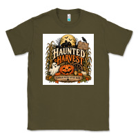 Army Green Haunted Harvest Classic Tee - Merry & Macabre