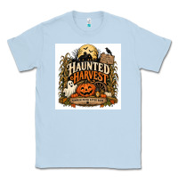 Dusty Blue Haunted Harvest Classic Tee - Merry & Macabre