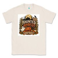 Natural Haunted Harvest Classic Tee - Merry & Macabre