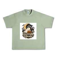 Oil Green Goodnight Ghouis Urban Heavy Tee - Merry & Macabre