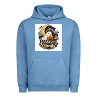 Pigment Pebble Blue Goodnight Ghouis Urban Hoodie - Merry & Macabre