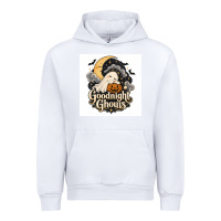 White Goodnight Ghouis Urban Hoodie - Merry & Macabre
