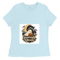 Baby Blue Goodnight Ghouis Ladies Tee - Merry & Macabre