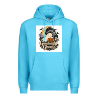 Ocean Blue Goodnight Ghouis Premium Hoodie - Merry & Macabre