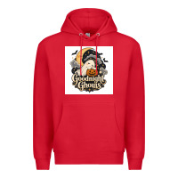Red Goodnight Ghouis Premium Hoodie - Merry & Macabre