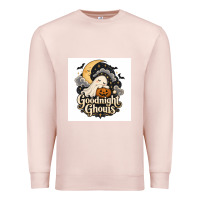 Pale Pink Goodnight Ghouis Premium Sweatshirt - Merry & Macabre