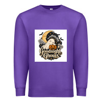 Purple Goodnight Ghouis Premium Sweatshirt - Merry & Macabre