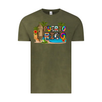Vintage Olive puerto rico Vintage Tee - Artiststas
