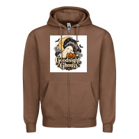 Chestnut Goodnight Ghouis Zipper Hoodie - Merry & Macabre