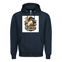 Navy Goodnight Ghouis Zipper Hoodie - Merry & Macabre