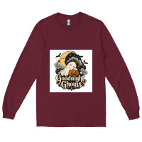 Burgundy Goodnight Ghouis Long Sleeve Tee - Merry & Macabre