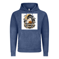 Vintage Denim Goodnight Ghouis Vintage Hoodie - Merry & Macabre