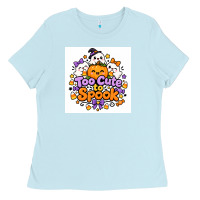 Baby Blue Too Cute to Spook Ladies Tee - Merry & Macabre