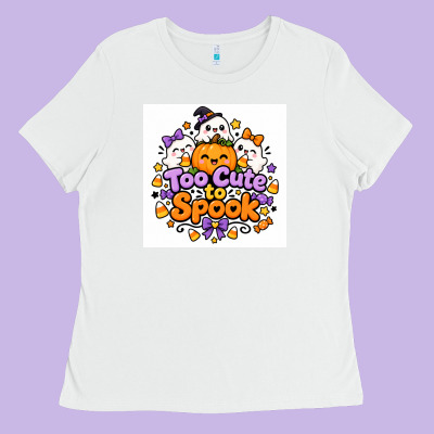 Ladies Tee Too Cute to Spook