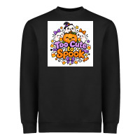 Black Too Cute to Spook Heavyweight Sweatshirt - Merry & Macabre